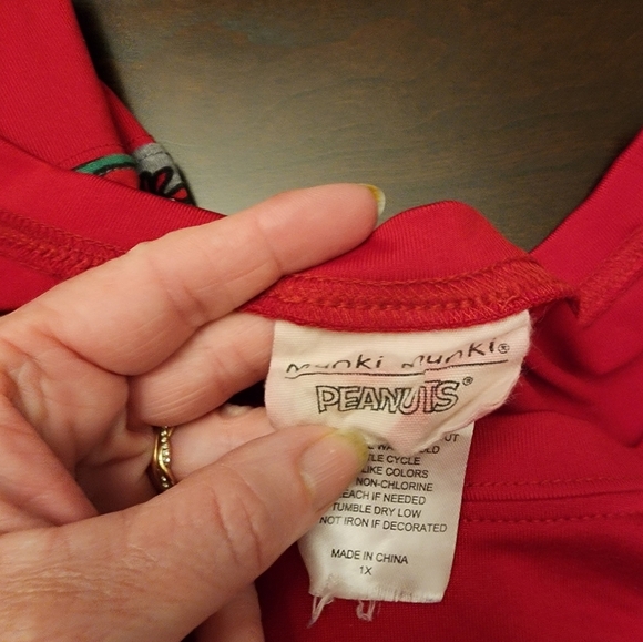 Peanuts Snoopy Christmas pajama set sz 1X Munki Munki Soft - Picture 3 of 9